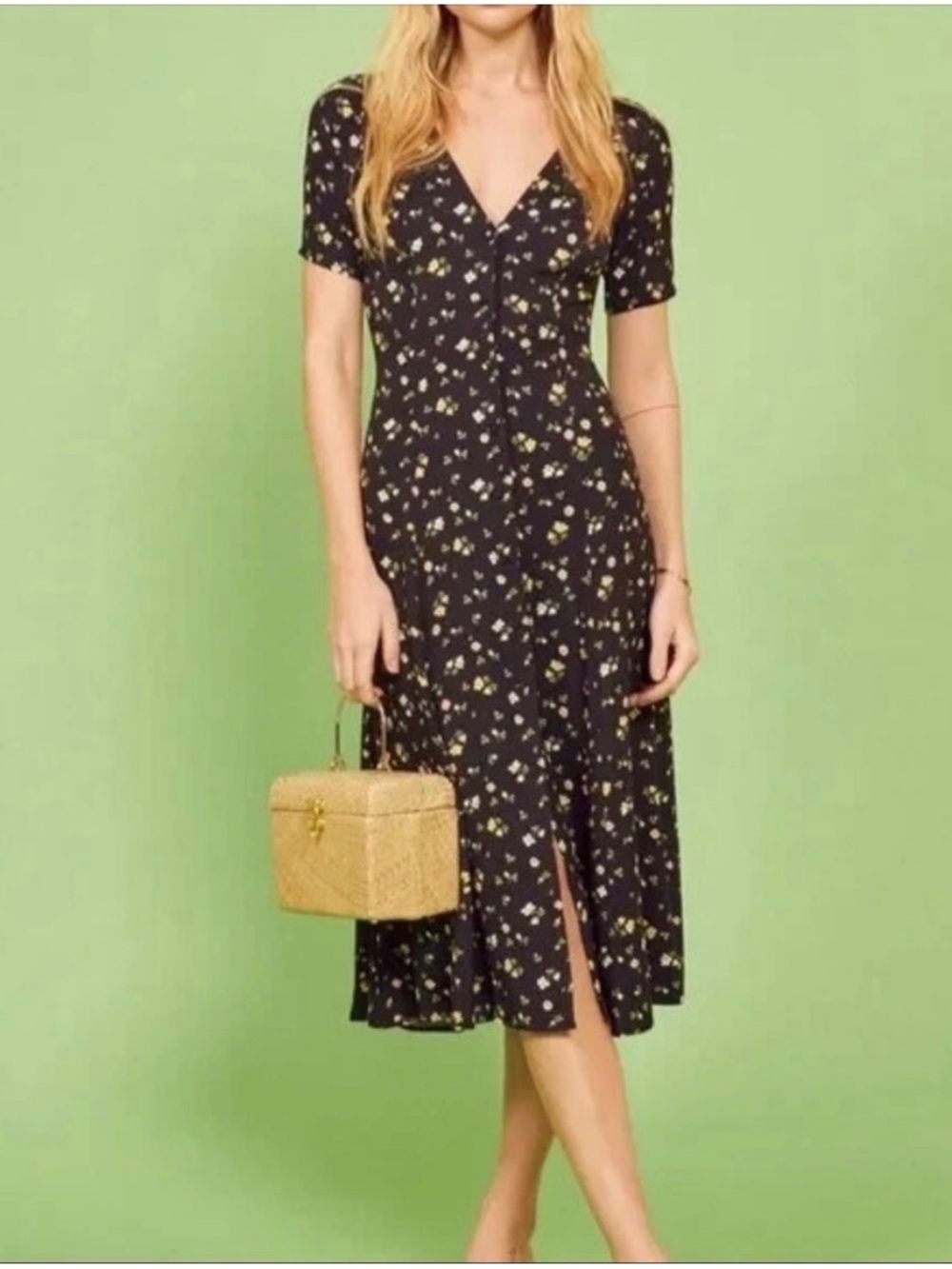 Reformation | Locklin Black
Floral Button Down Midi Dress
-Boho Chic Western - Picture 10 of 10